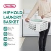 Sterilite HipHold Laundry Basket, 1.5 Bushel Plastic Hamper, White, 18 Pack - 3 of 4