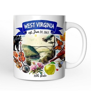 Artistic West Virginia State Themes and Landmarks Mug (Non-Custom Only)| OrnamentallyYou - 1 of 4