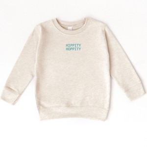 The Juniper Shop Embroidered Hippity Hoppity Stacked Toddler Sweatshirt - 1 of 3