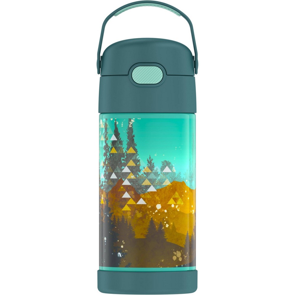 Thermos 12oz FUNtainer Water Bottle with Bail Handle - Evergreen Trees