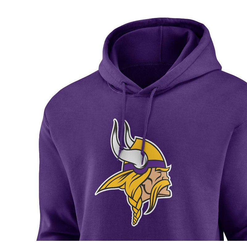 NFL Minnesota Vikings Long Sleeve Core Big &#38; Tall Fleece Hooded Sweatshirt, 3 of 4