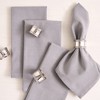 Design Imports Cotton Napkin Set/4, Dove Gray - 3 of 3