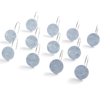 The Lakeside Collection Bluefin Bay Bathroom Collection - Set of 12 Shower Hooks