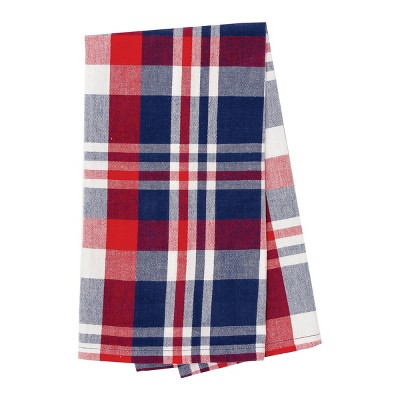 C&F Home Harbor Plaid July 4th Woven Cotton Kitchen Towel