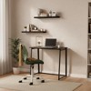 FurnitureR 3-Piece Folding Desk Set with Adjustable Swivel Chair and 2 Floating Wall Shelves, Space-Saving Study & Workstation Combo, Modern Design - 4 of 4