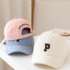 MyKids-Usa Baby Solid Color Embroidered Design Fashion Sunshade Baseball Hats - 3 of 4