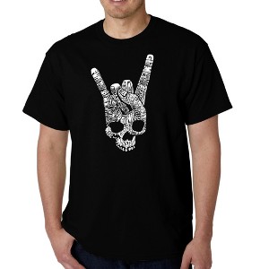 LA Pop Art Men's Word Art T-shirt - Heavy Metal Genres - 1 of 4