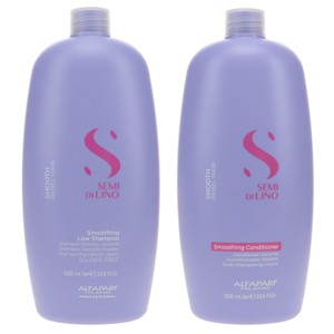 Alfaparf Milano Semi Di Lino Smoothing Low Shampoo 33.8 oz & Semi Di Lino Smoothing Conditioner 33.8 oz Combo Pack - 1 of 4
