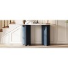 Airsurfer Narrow Console Table, Entryway Table with Oval Faux Marble Top, Rustic Sofa Table with Curved Legs, Hallway Accent Table - 4 of 4
