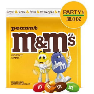 M&M's Party Size Peanut Chocolate Candy - 38oz - 1 of 4