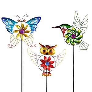 Exhart Garden Stake Spinner, 51 in. H, Metal Birds, Assorted - Case of 12 - 1 of 1