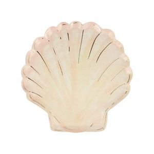 Meri Meri Watercolor Clam Shell Plates (Pack of 8) - 1 of 3