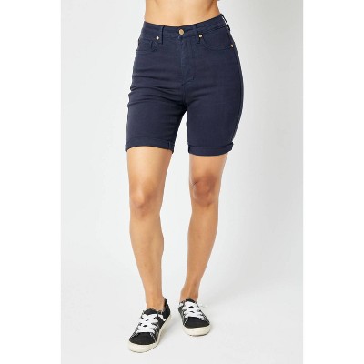Women's High Waist Gart Dyed Bermuda Shorts - Judy Blue