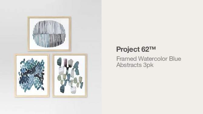 Framed Watercolor Blue Abstracts 16 x 20 3pk - Project 62&#8482;, 2 of 11, play video