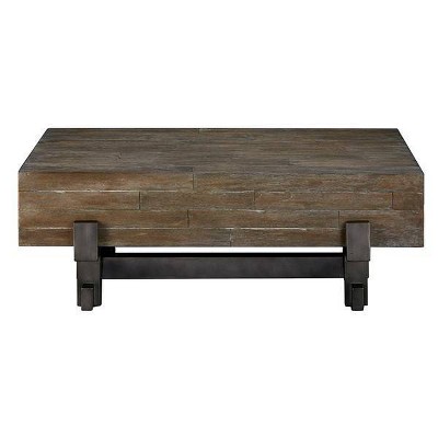 Timber Coffee Table Reclaimed Brown/Gun Metal