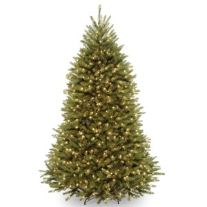 National Tree Company 7' Pre-Lit Dunhill Fir Hinged Full Tree with 700 Clear Lights & Powerconnect - 1 of 3
