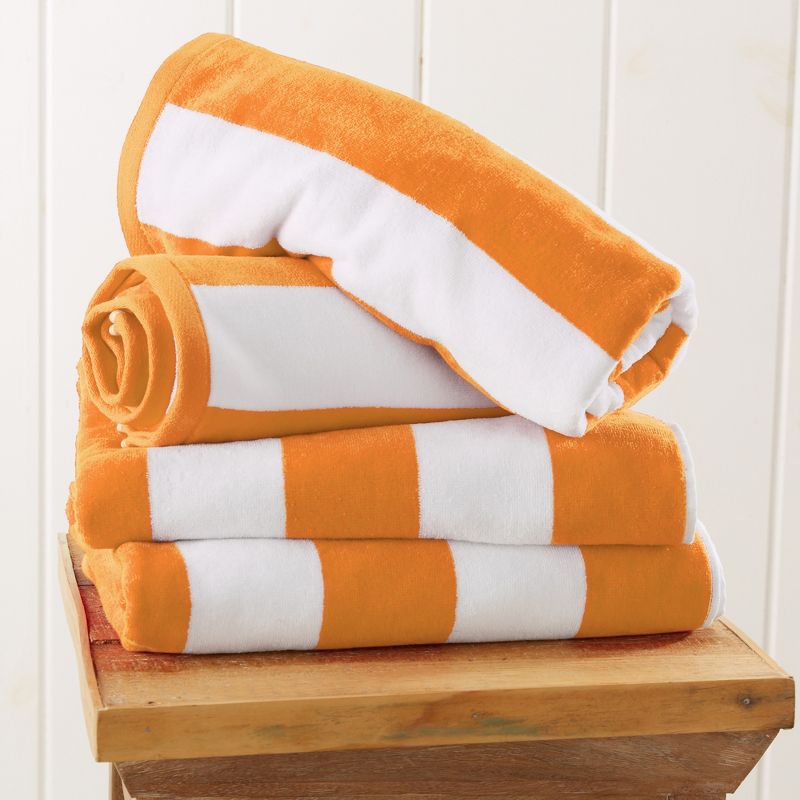 Cotton Classic Cabana Stripe Beach Towel 4 Pack - Great Bay Home, 3 of 7