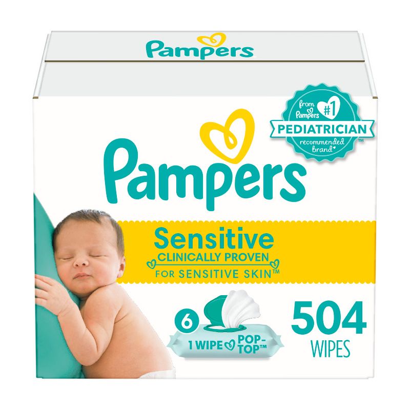 Pampers Sensitive Baby Wipes (Select Count), 1 of 12