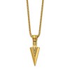 Chisel Stainless Steel Antiqued and Polished Arrowhead Pendant on a 22" Box Chain Necklace - 3 of 4