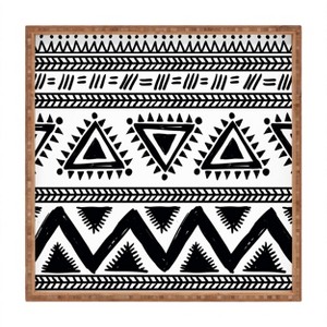 Marta Barragan Camarasa Boho Geometric 12" x 12" Medium Square Bamboo Tray - Deny Designs - 1 of 2