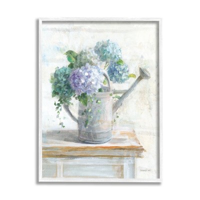 Stupell Industries Blue Hydrangeas in Watering Can Soft Floral Painting