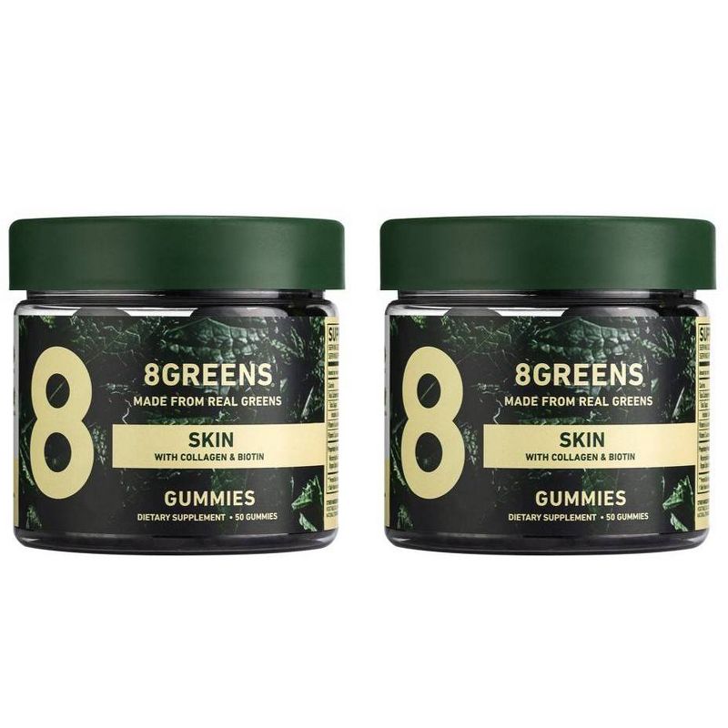 8Greens Skin Gummies with Collagen & Biotin Dietary Supplement, 1 of 8