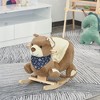 Qaba Kids Ride-On Rocking Horse Toy Bear Style Rocker with Fun Music & Soft Plush Fabric for Children 18-36 Months - 2 of 4