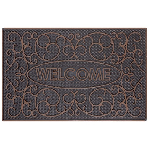 Ottomanson Welcome Collection Non-Slip Rubberback Welcome Design