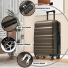 Syemin Luggage 28" Luggage, Hardshell ABS Suitcase with Spinner Wheels Lightweight Durable Large Capacity Travel Luggage, Brown, 19.7"*11.8"*30.3" - 3 of 4