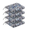 ARTPLAN Outdoor Chair Cushions for Patio Furniture, Waterproof Outdoor Cushions, Round Corner Patio Chair Cushions Set of 4 with Ties,16"x18.5"x3" - 3 of 4