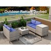 4 Pieces Patio Furniture Set,Outdoor Rattan Chair Wicker Sofa Garden Conversation Bistro Sets for Yard,Pool, Backyard - 2 of 4
