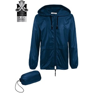 COOFANDY Mens Packable Rain Jacket Lightweight Waterproof Raincoat with Hood Outdoor Rain Gear Travel Hiking Cycling - 1 of 4