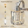 Crystal Vanity Light Modern Stainless Steel Crystal Bathroom Vanity Light Fixtures Chrome,6 Light Vanity Light Bathroom Wall Lights Fixtures E26 Base - 3 of 4
