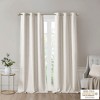PAGED 42x84 Inch Tonal Printed Faux Silk Total Blackout Curtains,Curtain Panels for Living Room,Bedroom(2 Pcs Window Panels) - 2 of 4