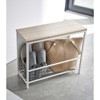 Yamazaki Home - Entryway Storage Organizer & Bench (18" H) - Steel + Wood - 4 of 4