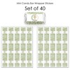 Big Dot of Happiness Elegant Cross - Mini Candy Bar Wrapper Stickers - Religious Party Small Favors - 40 Count - 3 of 4