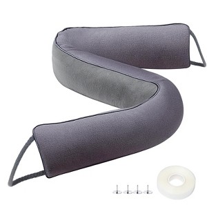 AMMER Door Draft Stopper 36 Inch, Weighted Noise Stopper for Bottom of Door, Wind Blocker Draft Guard, Blue - 1 of 4