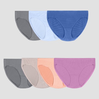 Fruit of the Loom Women's 6+1 Bonus Pack Breathable Micro-Mesh Bikini Underwear - Colors May Vary
