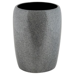 Eclat Glitter Bathroom Waste Basket Gray - Elle Décor - 1 of 4