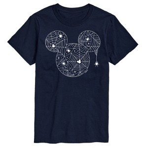 Men's - Disney - Mickey Spider Web Design Short Sleeve Graphic T-Shirt - 1 of 4