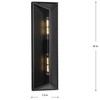 Progress Lighting Bristol 2-Light Outdoor Wall Light, Matte Black, Clear Beveled Glass - 2 of 4