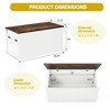 Costway Flip-top Storage Chest Bench Large Wooden Kids Toy Box with Pneumatic Rod - 3 of 4