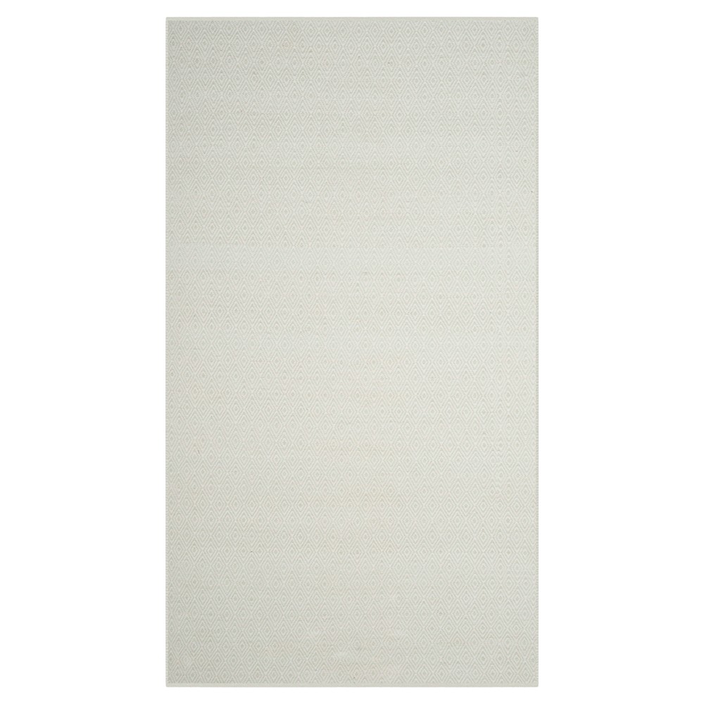 Ivory/Foam Green Stripe Flatweave Woven Area Rug - (5'x8') - Safavieh