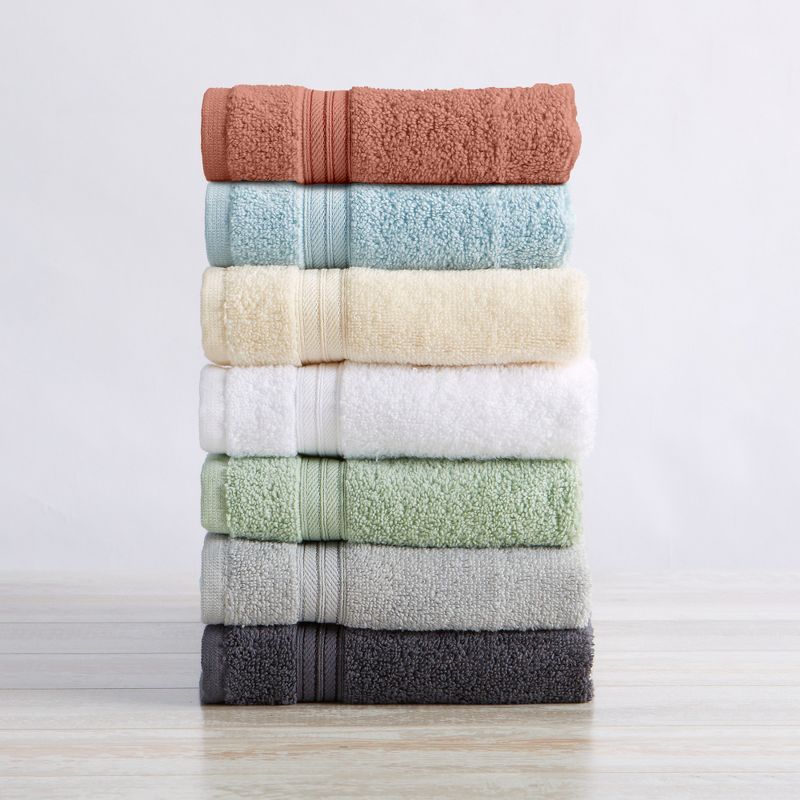100% Cotton Solid Color Quick Dry Bath Towel Set, 3 of 8