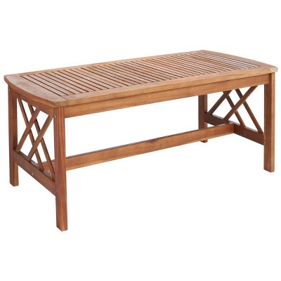 Fontana Brown Acacia 4-Piece Outdoor Conversation Set