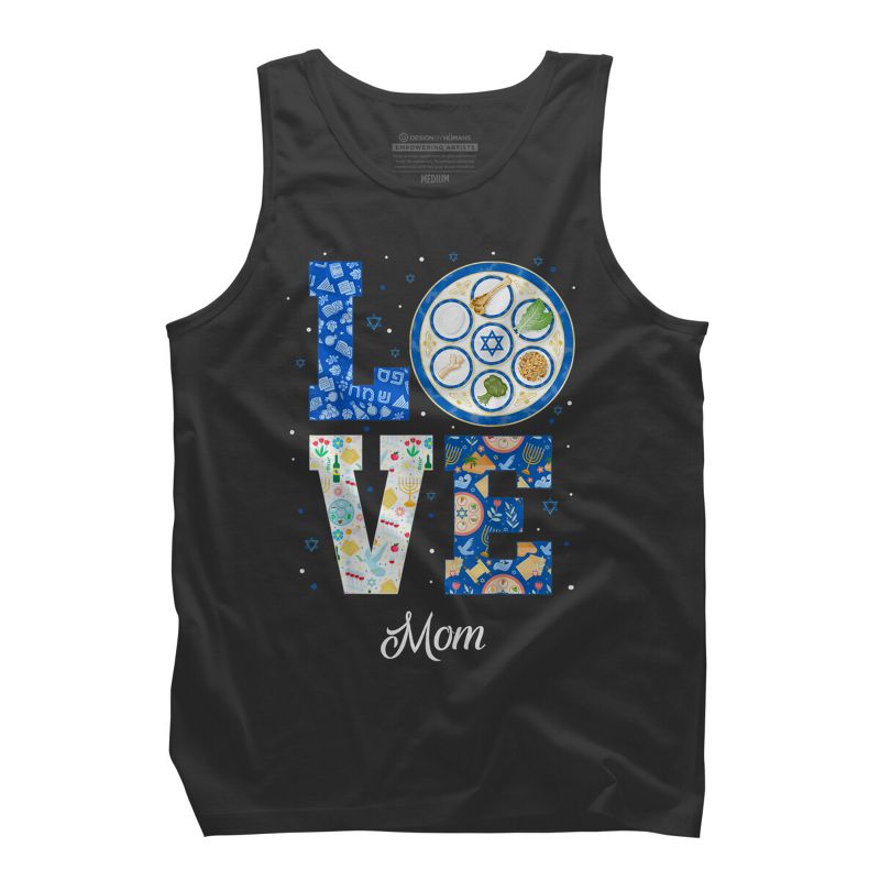 Men's Design By Humans Love Mom Passover Decorations By Dtam2022 Tank Top, 1 of 3