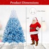 Costway 5/6/7/8 FT Artificial Christmas Tree with 456/820/1264/1774 Branch Tips & Folding Metal Stand White & Blue/White & Pink - 3 of 4