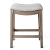 Maven Lane Adrien Backless Saddle Counter Stool with Fabric Upholstery 26" - 2 of 4