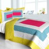 Slickblue Full/Queen Quilt Set, Vermicelli-Quilted TC Fabric, Machine Washable, 4 Color Options, 90.5"x90.5", 3PC - 4 of 4