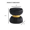GlasFlength Accent Chairs Sofa Stool Footstool Vanity Stool Makeup Armless Chair Lazy Chair for Living Room, Black, 15"*15"*17.5" - 3 of 4